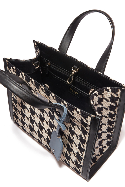 Manhattan Houndstooth Small Tote